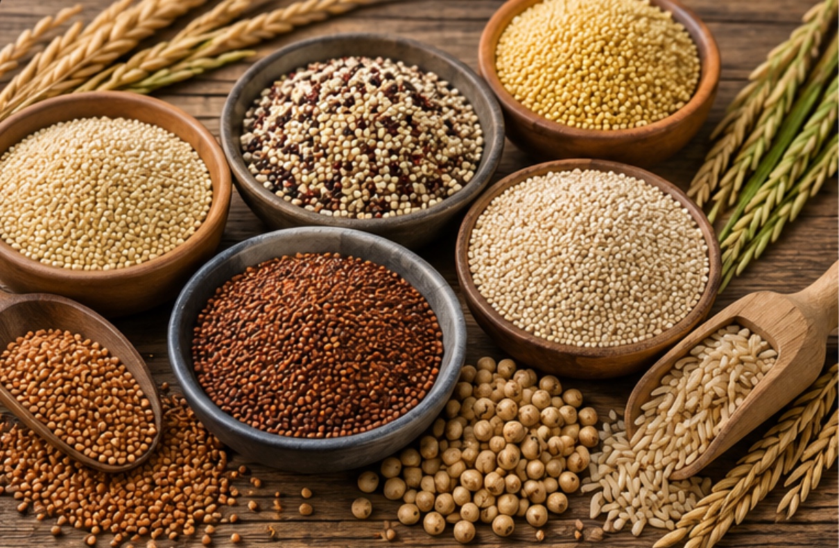 Specialty grains — quinoa, millet, niche varieties